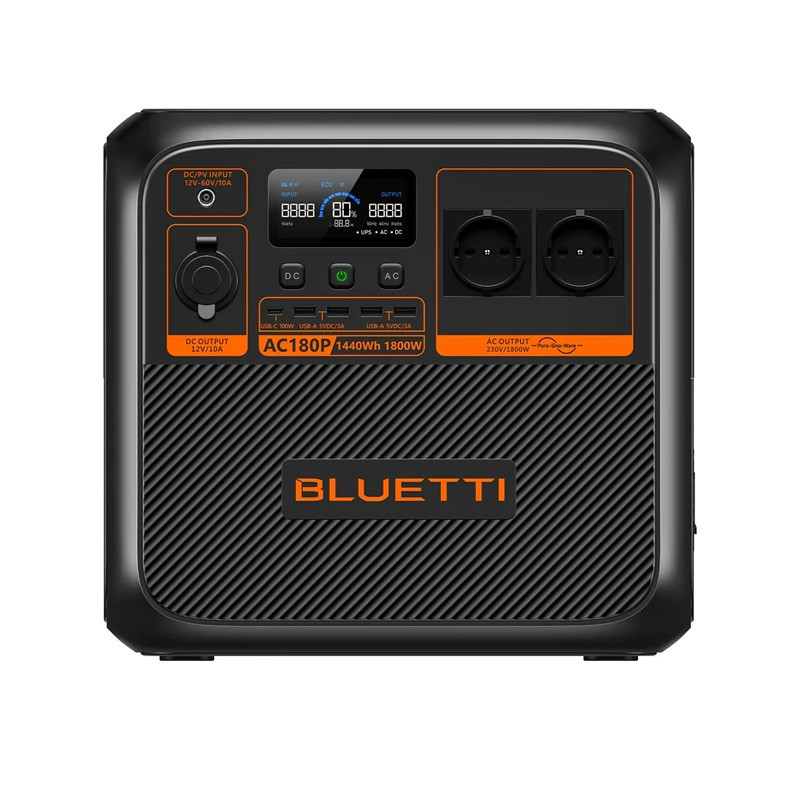 BLUETTI AC180P Solar Portable Power Station | 1800W 1440Wh