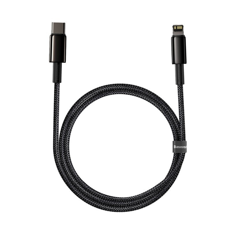 Baseus Кабел Tungsten Gold Braided USB-C към Lightning (20W)