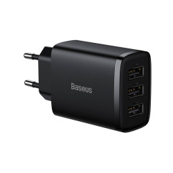 Baseus Compact Charger 3U 17W EU (Black)