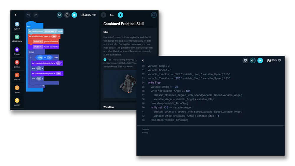 Scratch & Python Programming RoboMaster S1