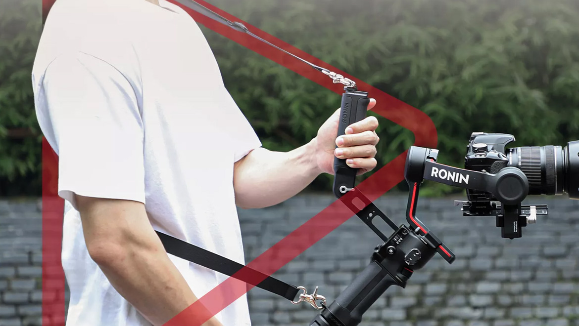 Sunnylife Grip Base and Shoulder Strap for  DJI RS 3/RS 4/RS 4 Pro