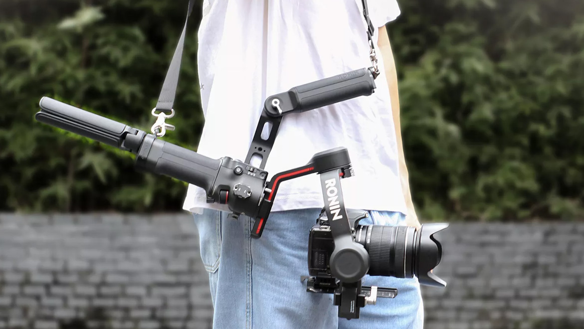 Sunnylife Grip Base and Shoulder Strap for  DJI RS 3/RS 4/RS 4 Pro